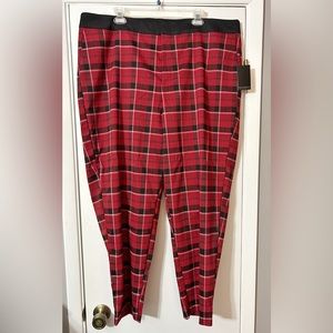 Red Plaid Eloquii Pants Size 20